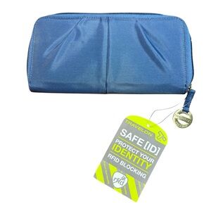 Travelon Blue RFID Secure Large Travel Wallet NWT Vacation Identity‎ Protection
